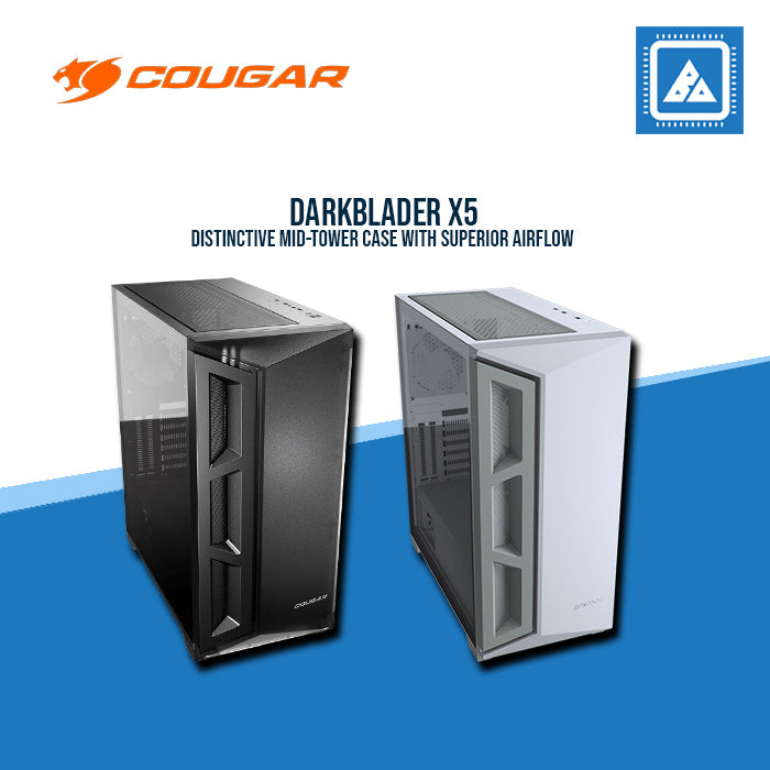 COUGAR DARKBLADER X5 TRANSLUCENT BLACK | WHITE RGB / MID TOWER /TEMPERED GLASS (BLACK | WHITE) COUGAR DARKBLADER X5 TRANSLUCENT BLACK | WHITE RGB / MID TOWER /TEMPERED GLASS (BLACK | WHITE)